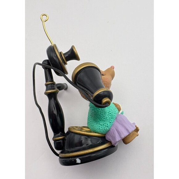 Hallmark Keepsake Hello Hello Christmas Tree Ornament Telephone Mouse Friendship - Picture 8 of 9